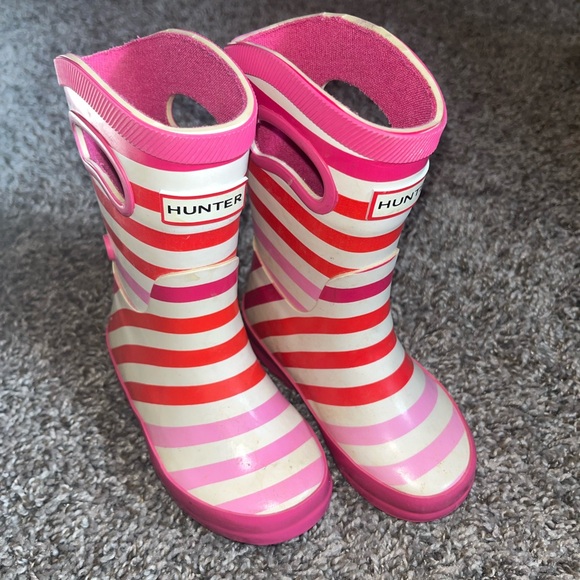 Hunter for Target Pink and Red Kids Rain Boots - Picture 2 of 4